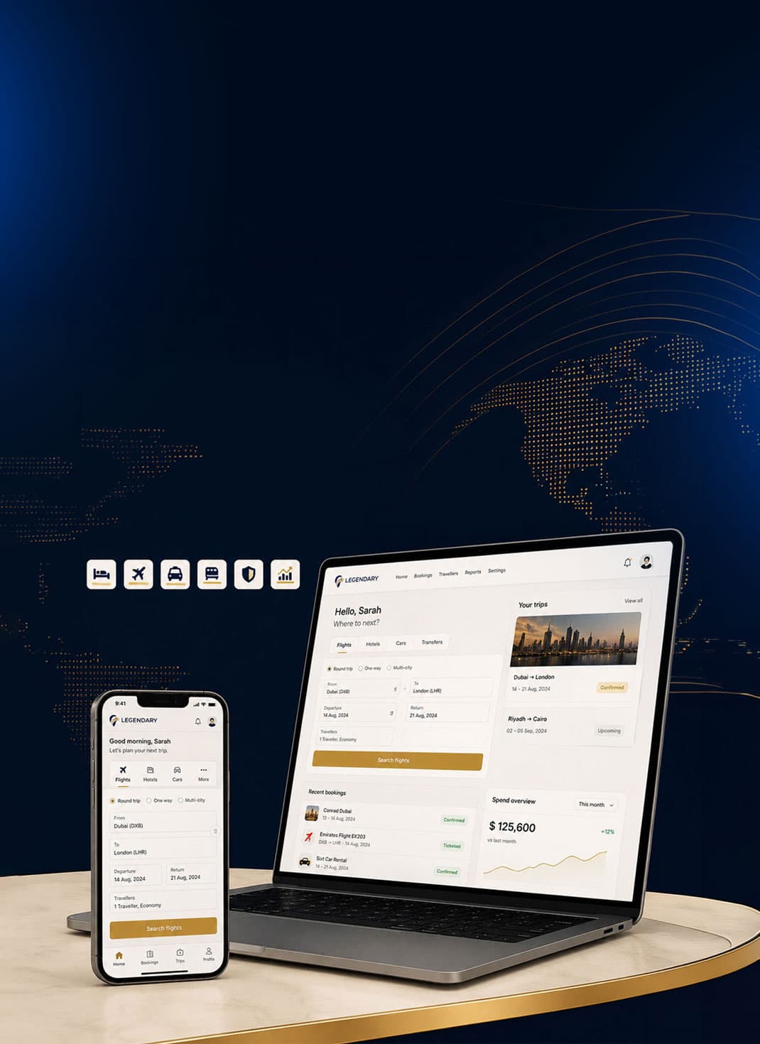 Account context belongs beside the booking.