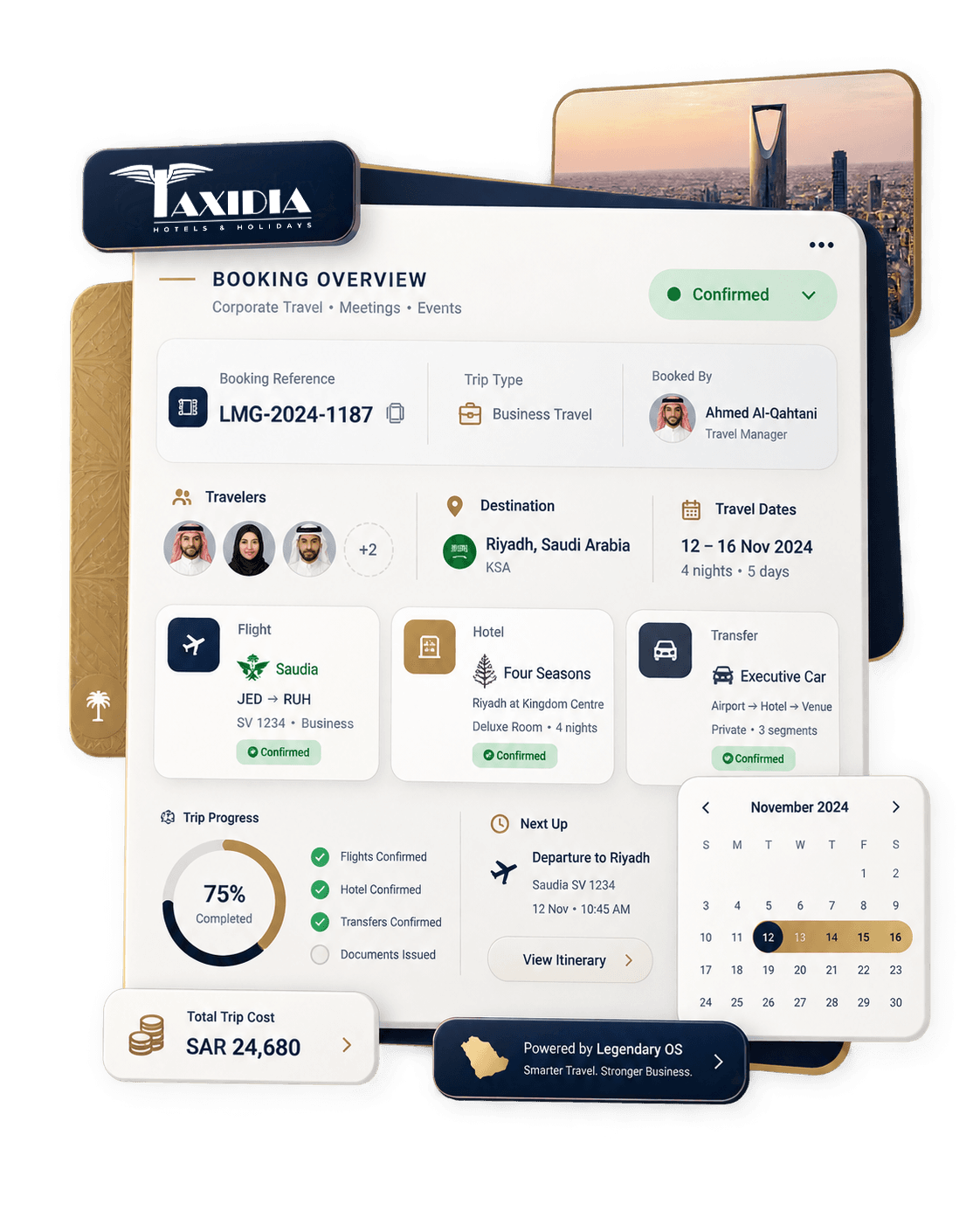 Taxidia booking overview