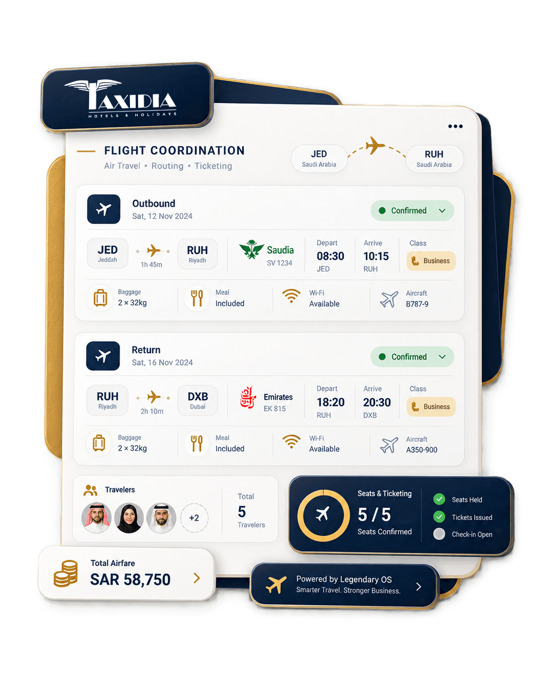 Taxidia flight coordination