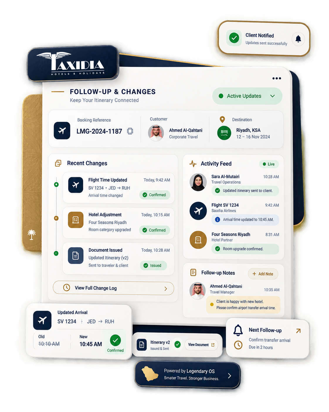 Taxidia follow-up and changes