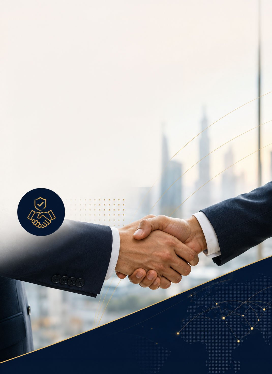 Business partners shaking hands